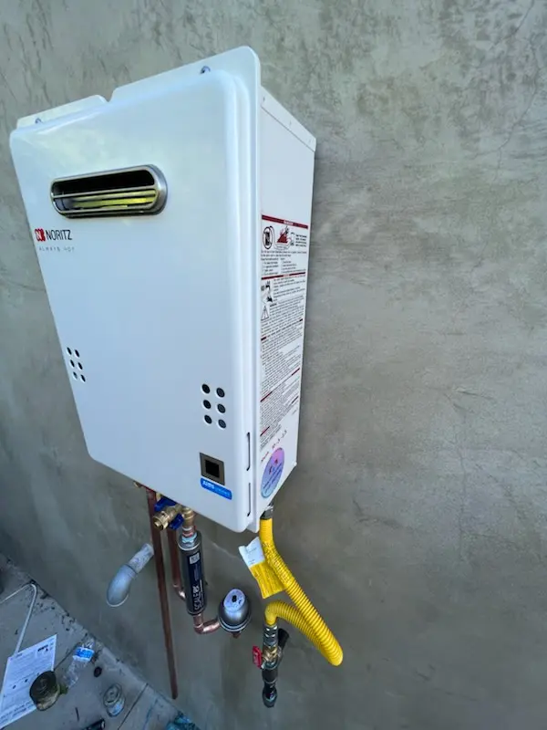 Tankless water heater installation for Lackland AFB homes